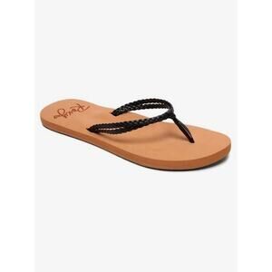 Roxy Women's Costas Slip-On Flip-Flops, Black Size 8M